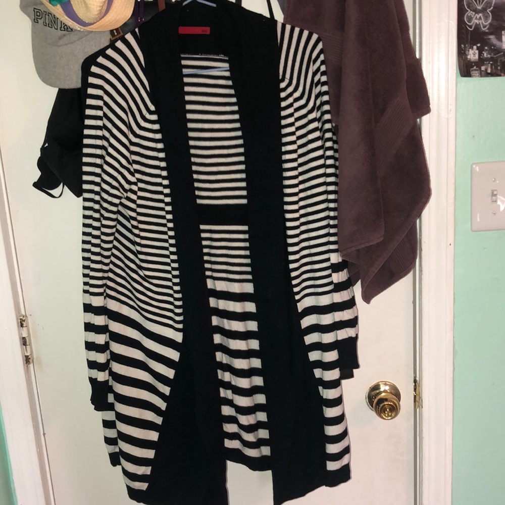 Black and white cardigan